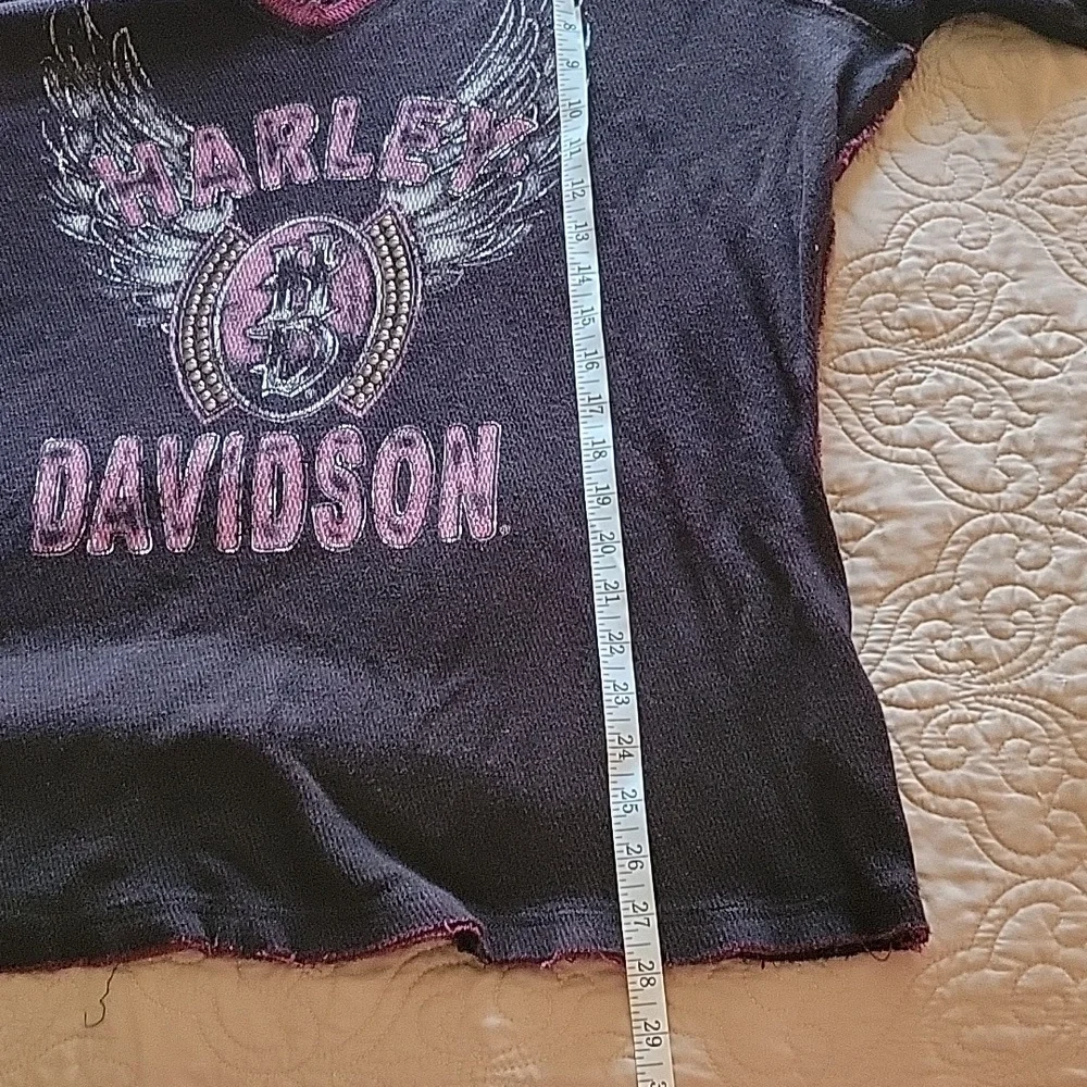 Harley-Davidson Black and Burgundy Long Sleeve Tee - Picture 7 of 7